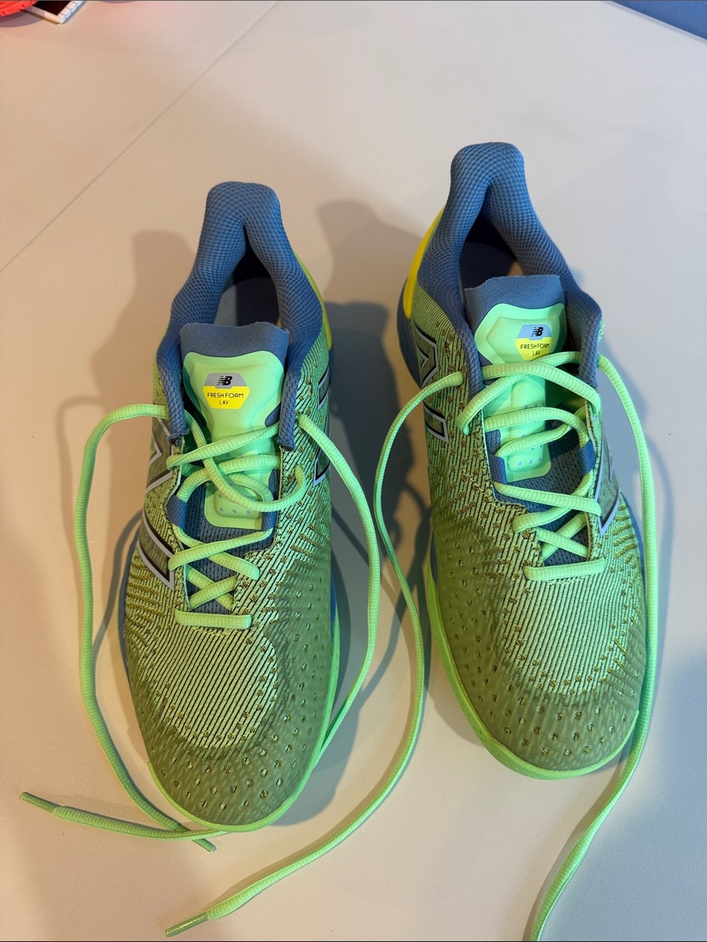 New Balance Women’s Fresh Foam Lav Lime Green And Yellow Athletic Sneakers 10 View 2